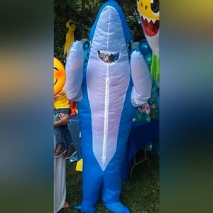 Blue and White Kids Dinosaur Costume